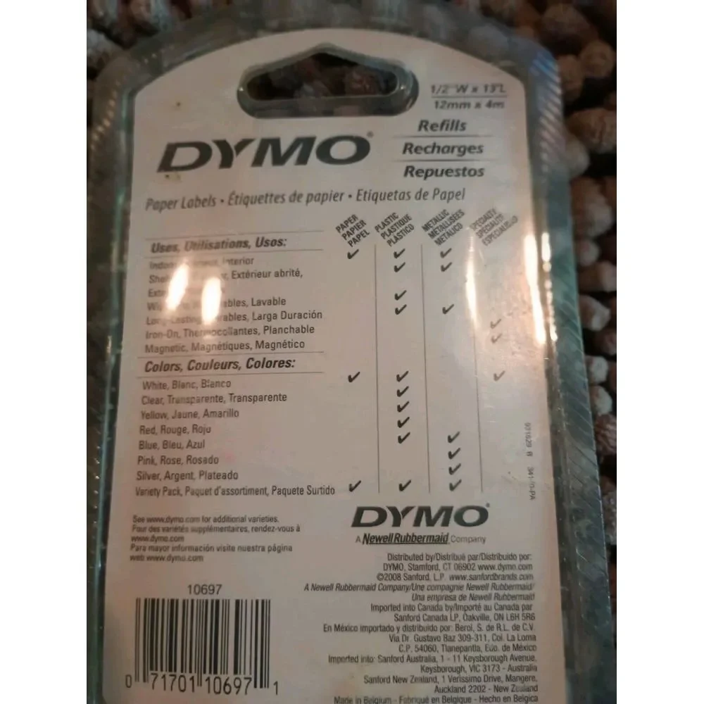 DYMO Refills 2-Pack White Paper Labels 1/2